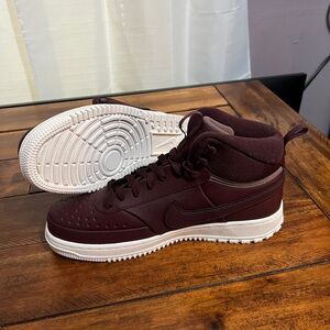 Nike Men's Dark Red High-Top Athletic Shoes